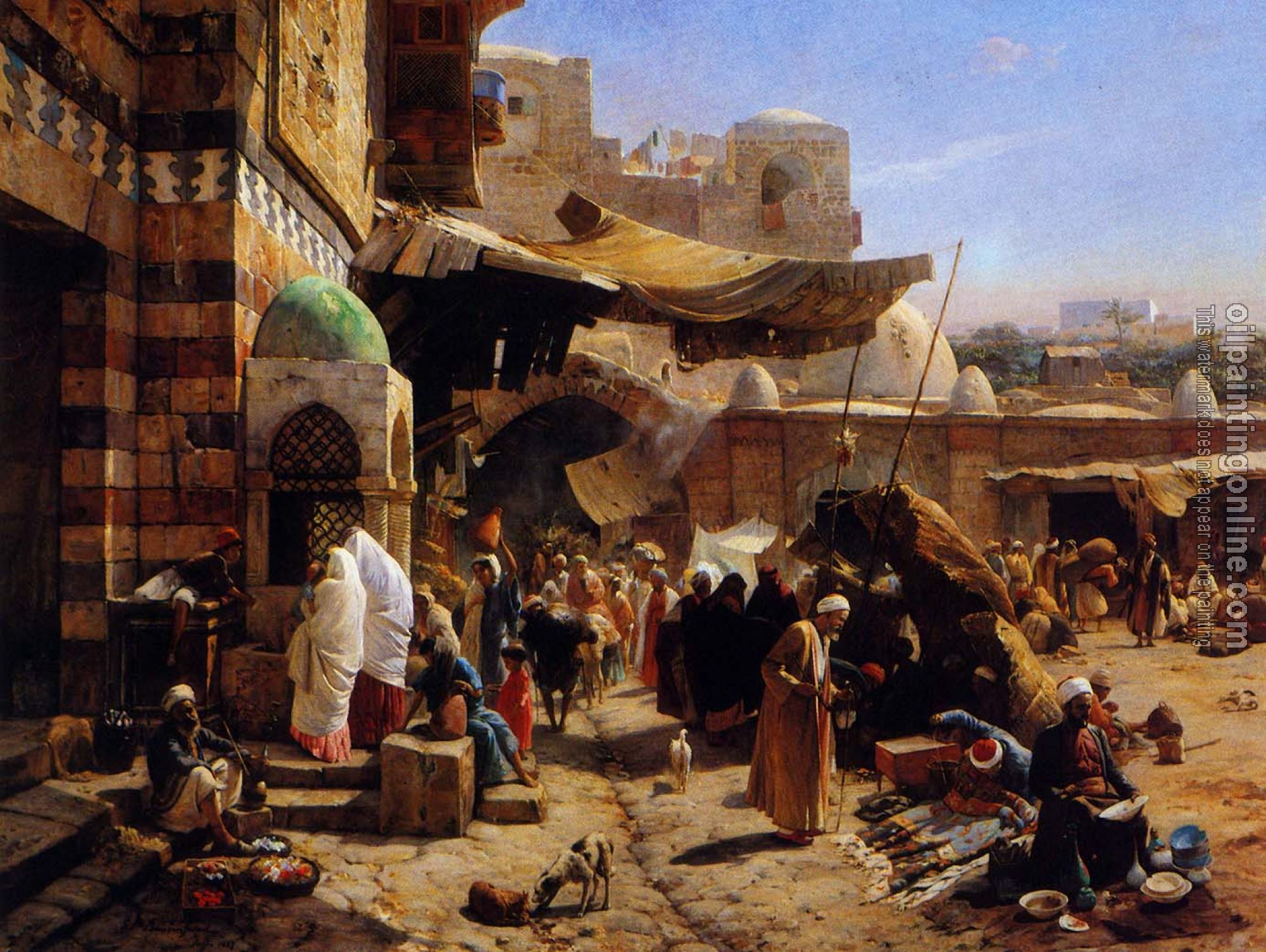 Bauernfiend, Gustav - Market at Jaffa